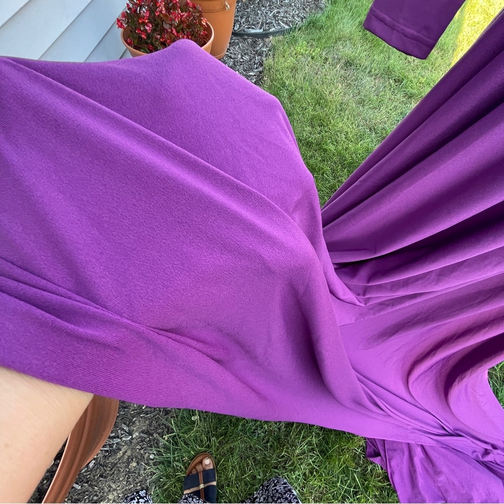 Chic Long Sleeve Purple Gown - Picture 9 of 13